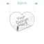 Picture of 40mm Heart Custom Sticker-fits 24 per page