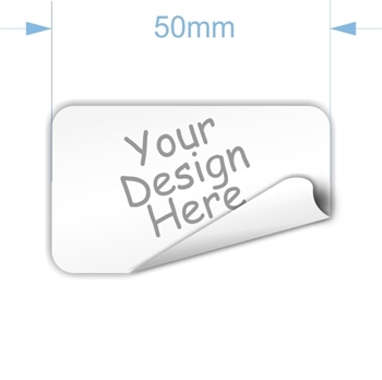 Picture of 50 x 30mm Rectangular Custom Sticker-32 p page