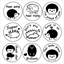 Picture of 9 x  HEDGEHOG Stamper Set- 20 mm Round