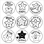 Picture of 9 x  STAR Stamper Set- 20 mm Round