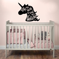 Picture of She was born to ride unicorns Wall Art
