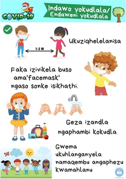 Picture of Poster Isizulu-Covid19-Indawo yokudlala (Playground)-Printed onto 135gsm Poster Paper