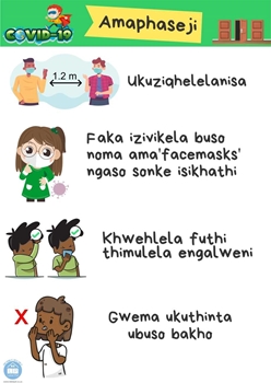 Picture of Poster Isizulu-Covid19-Amaphaseji  (Corridors)-Printed onto 135gsm Poster Paper