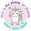 Picture of Social Distancing Stickers/Decals - Unicorn-12 units