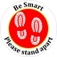 Picture of Social Distancing Stickers/Decals-Shoes Red
