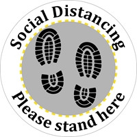 Picture of Social Distancing Stickers/Decals-Shoes#3