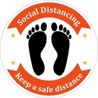 Picture of Social Distancing Stickers/Decals-Shoes#4
