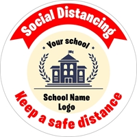 Picture of Social Distancing Stickers/Decals-Custom-Your logo here