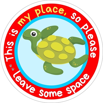 Picture of Social Distancing Stickers/Decals-Turtle