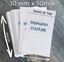 30mm x 50mm Polyester Satin Tags close up