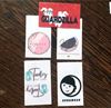 Samples various of 30mm x 50mm Polyester Satin Tags