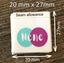 Satin tags 20 x 27 mm