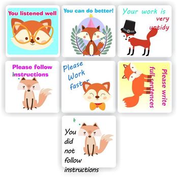 Fox stickers 70 unimts