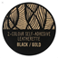 Leatherette Tags Black Gold. Iron-on or peel-and-stick adhesive