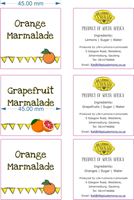 Marmelade labels 45x45mm