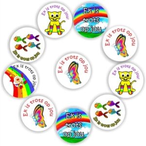 140 Afrikaans Stickers | Rainbow, Cat, Fish : Ek is trots op jou