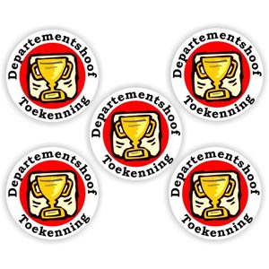 48 Afrikaans Stickers Large | Trophy -Depart.Toekenning
