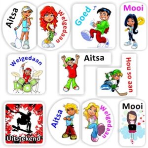 64 Afrikaans Shaped Stickers | Teens : Aitsa, Welgedaan, Goed