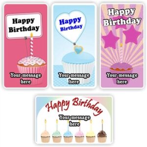 20 Happy Birthday stickers | Girls, Cupcakes