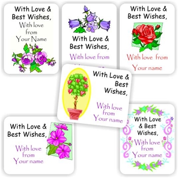 17 Gift stickers | With Love. Flowers & Trees, reward sticker for the classroom