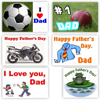 18 Fathers Day stickers | I love you , Dad, reward sticker for the classroom