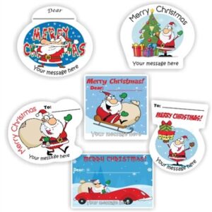 Christmas Message Stickers | Santa Merry Christmas!