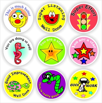 48 Large stickers| Cool work, You are a star!, reward sticker for the classroom