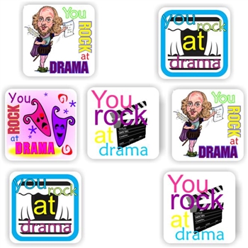 108 Drama Stickers | Theater faces, Shakespear, Drama Stage :You rock @ Drama, reward sticker for the classroom