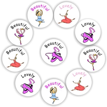 140 Dance Stickers | Ballet Dancers & Ballet Shoes, Beautiful, reward sticker for the classroom