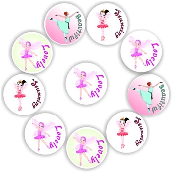 140 Dance Stickers | Ballerina & Fairies Dancing, Lovely & Beautiful, reward sticker for the classroom