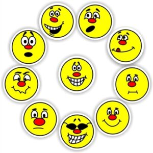 140 Teacher’s reward stickers-Yellow Smiley & Emojis