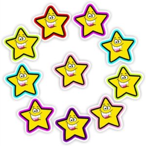 140 Teacher’s reward stickers-Smiley stars
