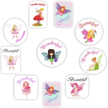 140 Teacher's reward stickers-Fairy stickers -pastel colour, wonderful work, reward sticker for the classroom