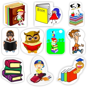 36 Large Stickers | Love of reading and books., reward sticker for the classroom