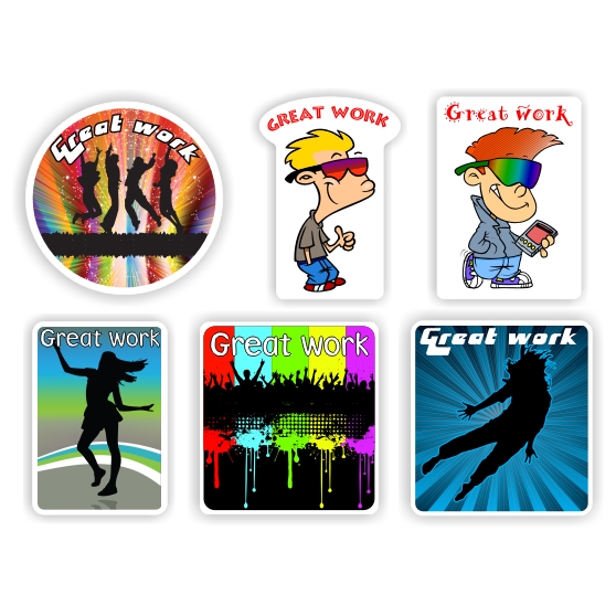 90 Large Teacher Stickers | Teens dancing, reward sticker for the classroom