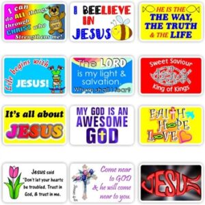 65 Christian Stickers | Colourful Bible scriptures