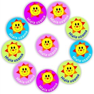 140 isiZulu Stickers | Fun & friendly smiley suns -Hlala uzama- (Keep trying)