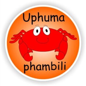140 isiZulu Stickers | Cute Crab – Uphuma phambili – (You are the best)