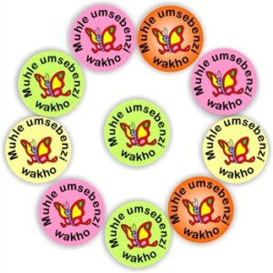 140 isiZulu Stickers | Butterflies with colourful backgrounds: Muhle umsebenzi wakho- (Good work!)