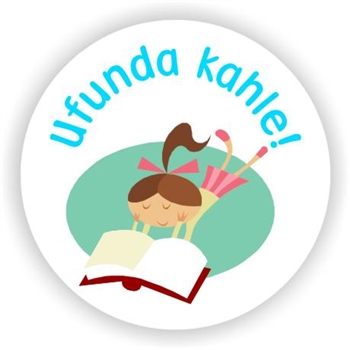 88 Isi-zulu Stickers | Young girl reading : Ufunda kahle!(You are reading well), reward sticker for the classroom