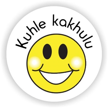 140 Isi-zulu Stickers | Kuhle kakhulu (Very good), reward sticker for the classroom