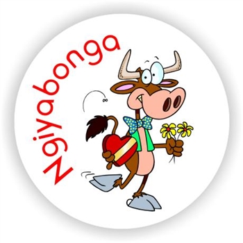 140 Isi-zulu Stickers | Ngiyabonga (Thank you), reward sticker for the classroom