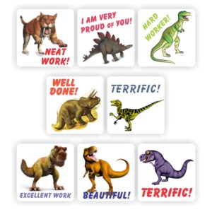 108 Teachers Reward Stickers – Dinosaur- Terrific & Excellent work