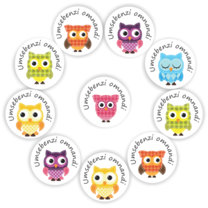 108 isiZulu stickers | Owl : Umsebenzi omnandi- (Lovely Work)