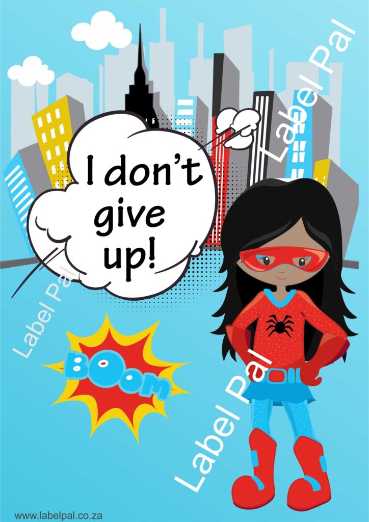 Growth Mindset Poster, Super Hero Girl's-Part of a set, classroom poster