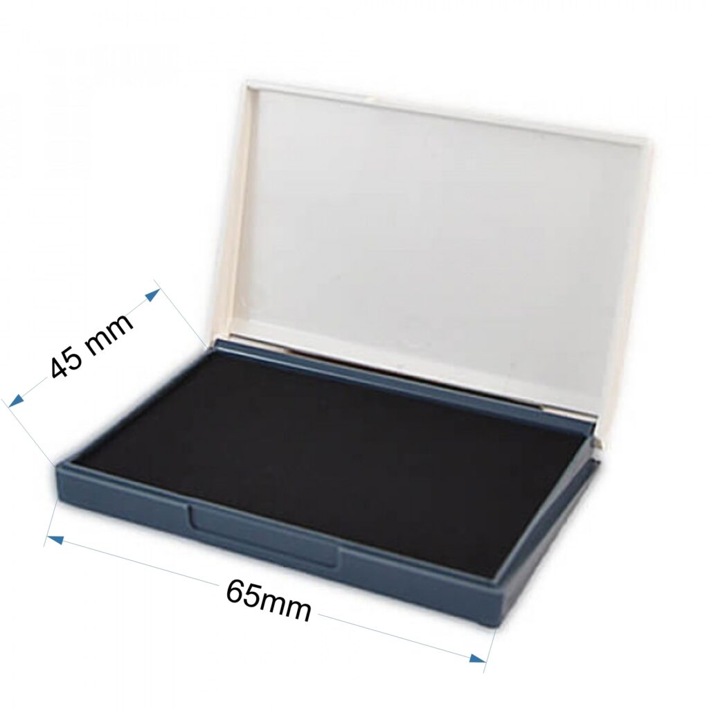 Ink pad - size 45 x 65mm, rubber stamp
