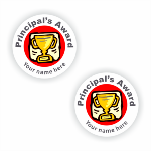 Principal’s Award Stickers | Gold Trophy Roundels