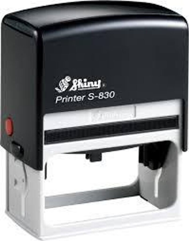 Stamp 75 x 38mm, self-inking stamp