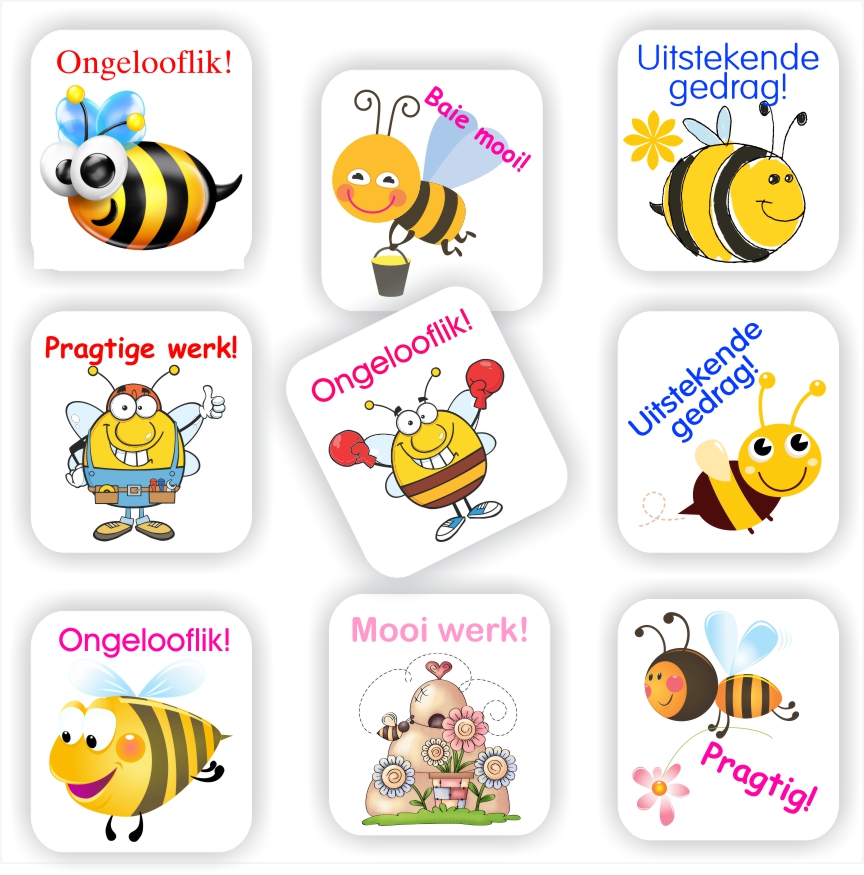 120 Afrikaans Stickers | Bees/Bye : Ongelooflik!
