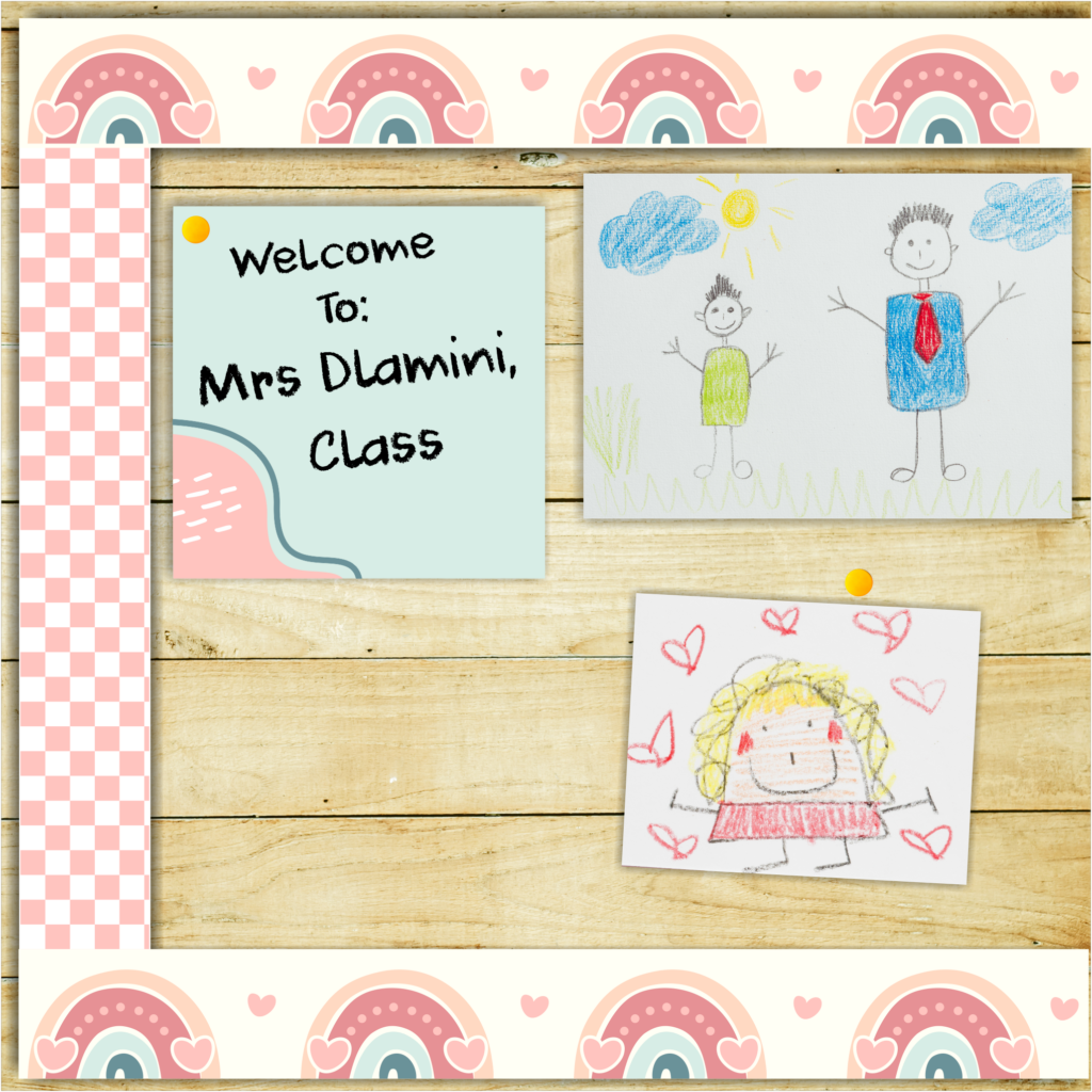 Classroom Borders — Pastel Rainbows & Hearts, classroom display border